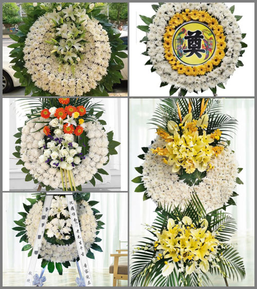 广东梅州市五华县河东镇油田村花圈速递